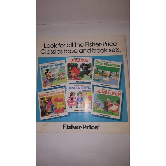 Rare 1980's Fisher Price Goldilocks Three Bears Golden Book On Tape  Disney - Picture 3 of 5